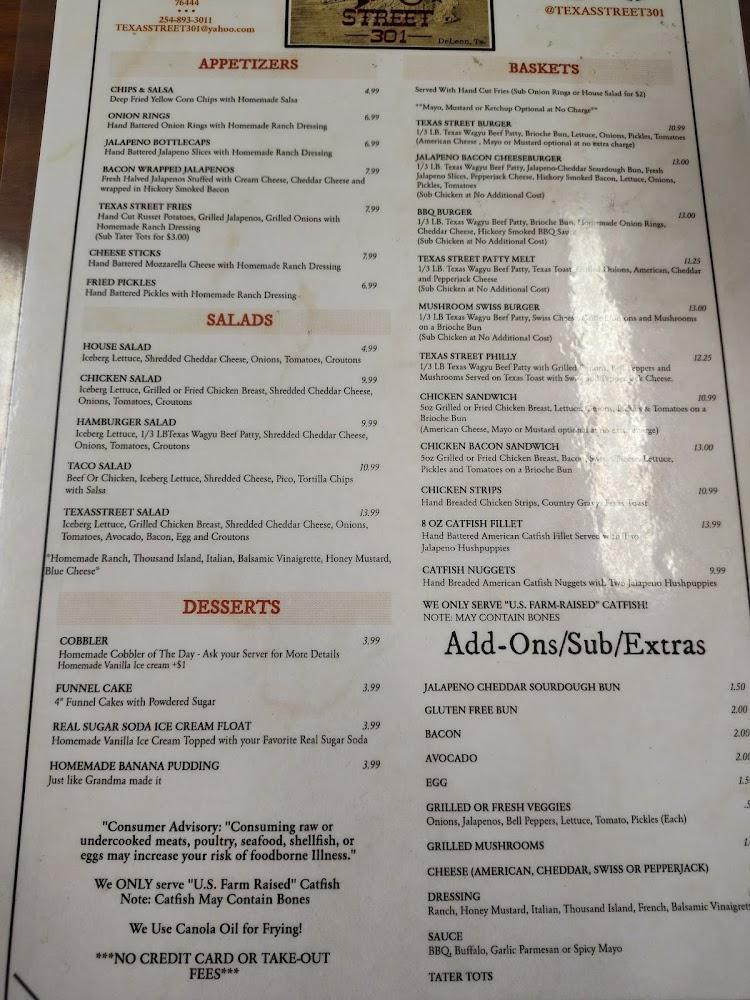 Texas Street 301 Menu image 3